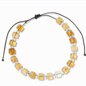 Icing Amber Beaded Bolo Bracelet